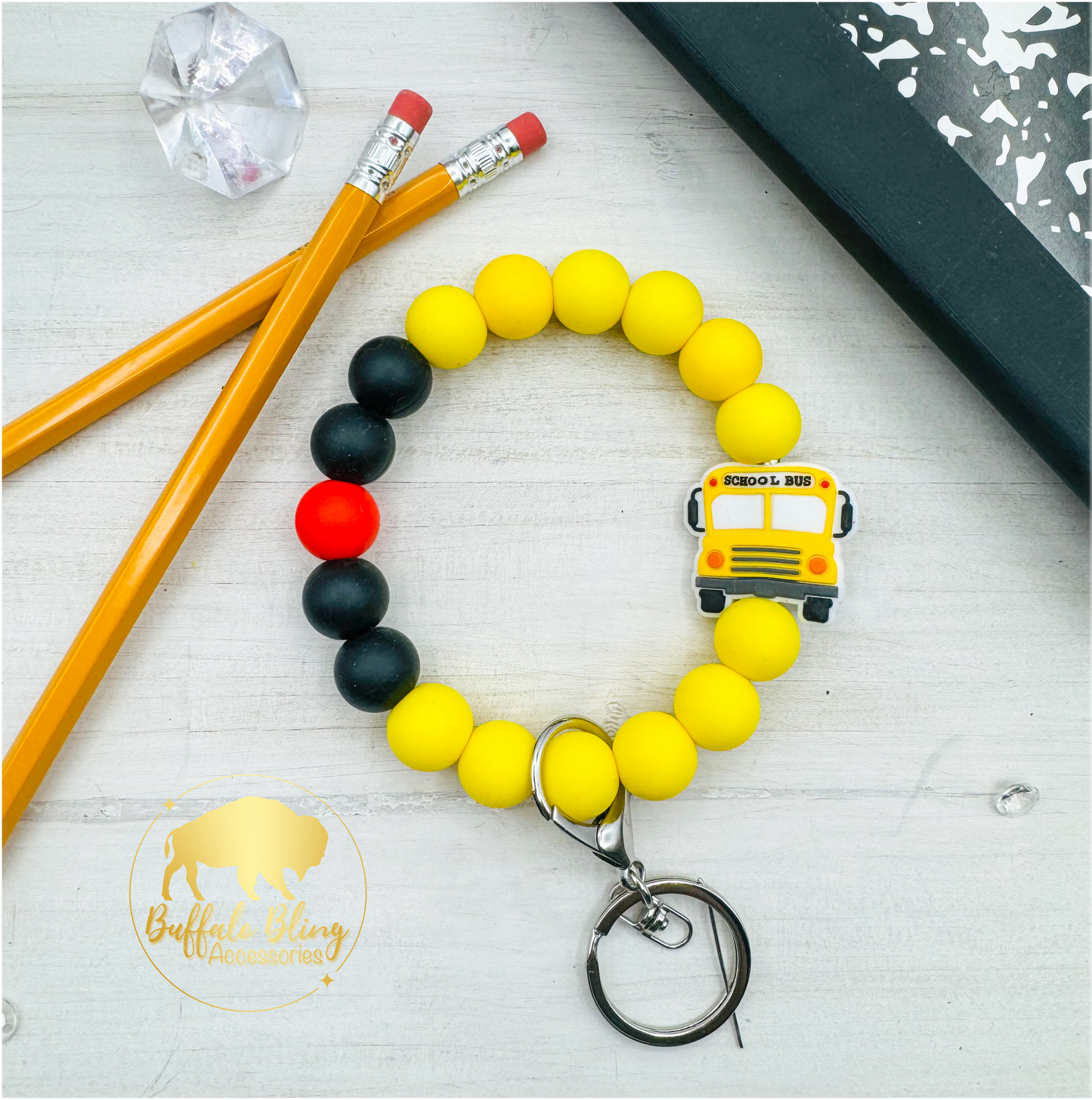 School Bus Wristlet