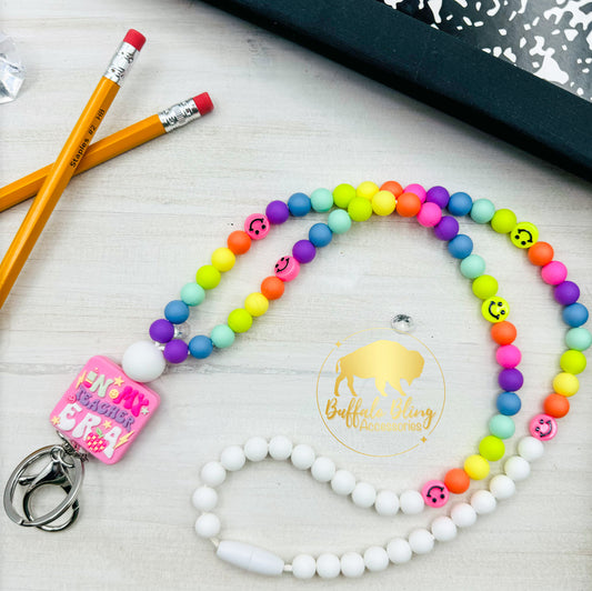 Teacher Era Silicone Lanyard