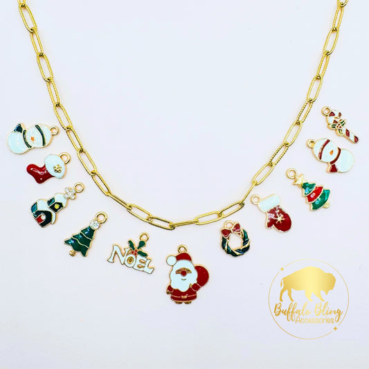 Gold Christmas Charms