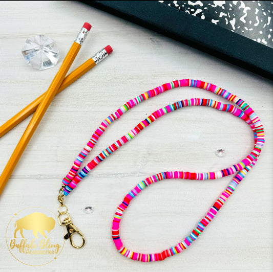 Bright Beaded Lanyard