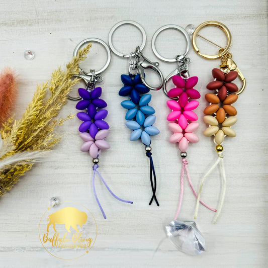 Ombre Flower Keychains