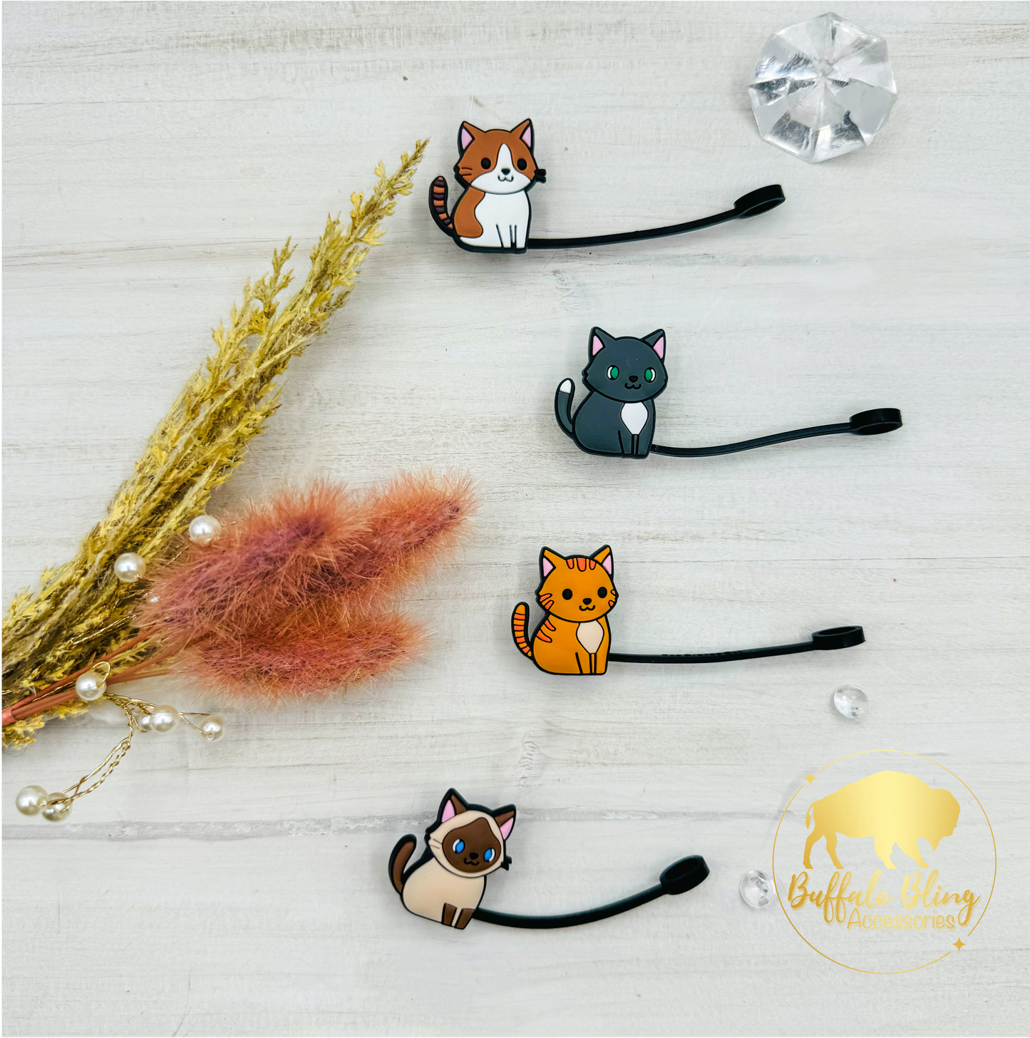 Cat Straw Toppers